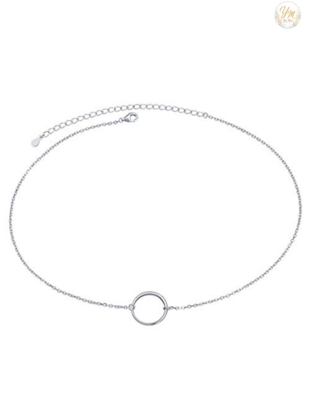 Dainty Rolo Chain Choker Necklace, Sterling Silver, Adjustable 13-16 Inches